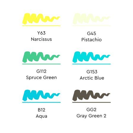 Набор маркеров SKETCHMARKER Brush Basic 4 6 шт MPSMB-6BAS4