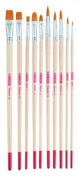 Набор кистей для масла/акрила/гуаши ART CREATION синтетика 10 шт (кругл. №2, 6, 10, 14, пл. №6, 10, 14, 18, к.я. №8, 12) MP9099232M