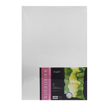 Блок бумаги для акварели MayArt 300 г/м2 A2 594 x 420 мм 5 л, 100% хлопок, Торшон MA00136