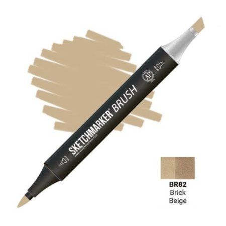 Маркер SKETCHMARKER Brush двухсторонний на спирт.основе BR82 Бежевый кирпич MPSMB-BR82
