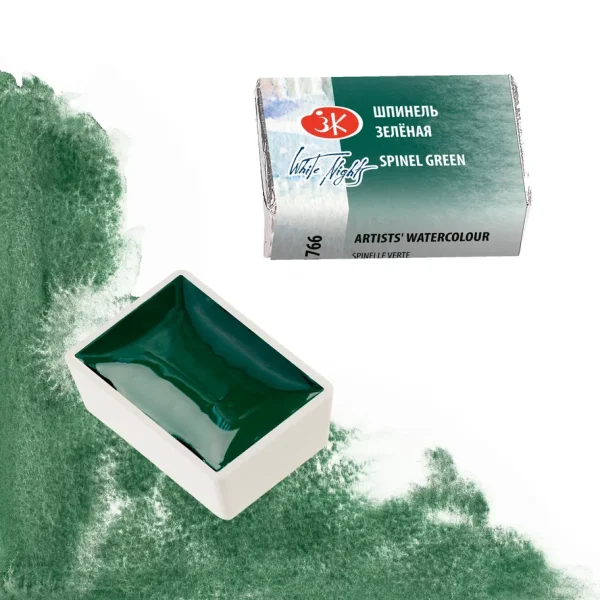 Акварель БЕЛЫЕ НОЧИ кювета 2.5 мл, 766 Шпинель зелёная NP-1911766