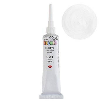 Контур акриловый универсальный DECOLA 18 мл, 104 Белый NP-13603104