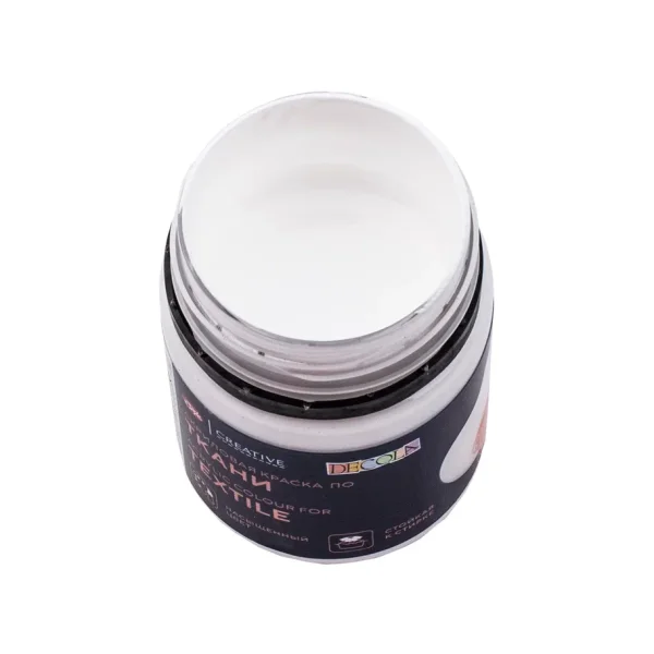 Краска акриловая по ткани DECOLA банка 50 мл, 104 Белая NP-4128104