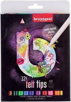Набор фломастеров BRUYNZEEL 12 цв светлые цвета MP60224112