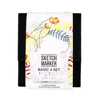 Набор маркеров SKETCHMARKER Basic 4 12 шт базовые оттенки + сумка органайзер MP12bas4