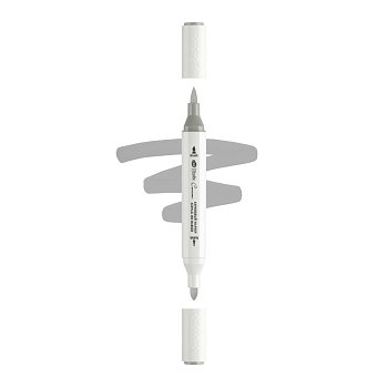 Маркер акриловый двусторонний СОНЕТ перо кисть/пуля 1 шт NG05 серая дымка NP-273-NG05