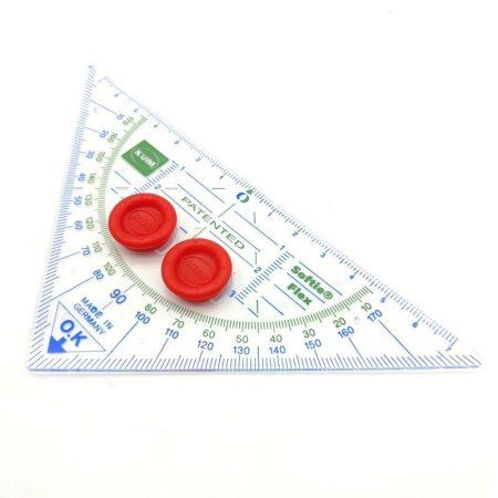 Треугольник-транспортир 16 см KUM 262 Stop & Go, прозрачная, с фиксацией положения KUM-2270319