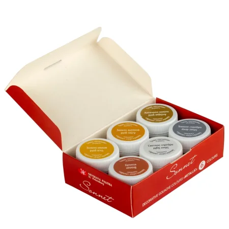 Набор гуаши СОНЕТ металлик 6 шт x 20 мл, картон NP-3641401