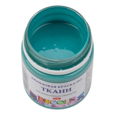 Краска акриловая по ткани DECOLA банка 50 мл, 733 Турецкая зеленая NP-4128733