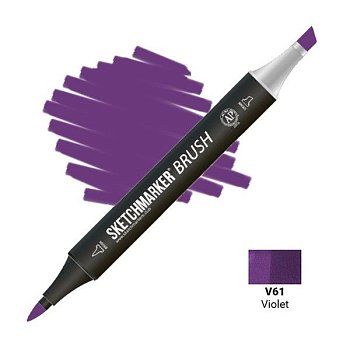 Маркер SKETCHMARKER Brush двухсторонний на спирт.основе V61 Фиолетовый MPSMB-V61 Маркер SKETCHMARKER Brush двухсторонний на спирт.основе V61 Фиолетовый MPSMB-V61