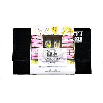Набор маркеров SKETCHMARKER Basic 3 24 шт базовые оттенки + сумка органайзер MP24bas3