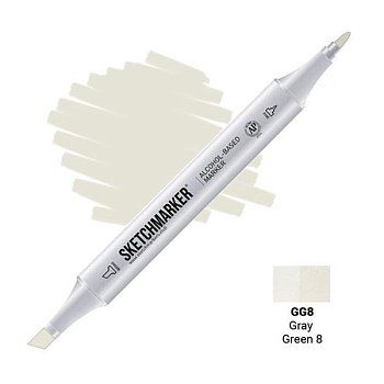 Маркер SKETCHMARKER двухсторонний на спирт.основе GG8 Серо зеленый 8 MPSM-GG8
