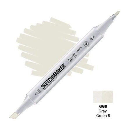 Маркер SKETCHMARKER двухсторонний на спирт.основе GG8 Серо зеленый 8 MPSM-GG8