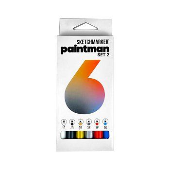 Набор пигментных маркеров SKETCHMARKER Paintman 2 6 цв MPSMPMSET2