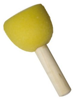 Кисть-губка DECOLA круглая, поролон, деревянная ручка, диаметр 50 мм NP-237911/50