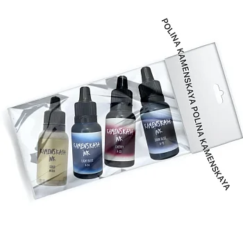 Сет спиртовых (алкогольных) чернил Kamenskaya Ink №2, 4 x 15 мл K-00-00000556