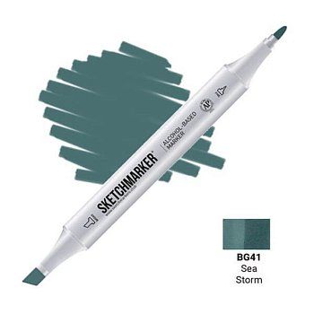 Маркер SKETCHMARKER двухсторонний на спирт.основе BG41 Морской шторм MPSM-BG41 Маркер SKETCHMARKER двухсторонний на спирт.основе BG41 Морской шторм MPSM-BG41