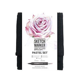 Набор маркеров SKETCHMARKER Brush Pastel 12 шт MPSMB-12PAST
