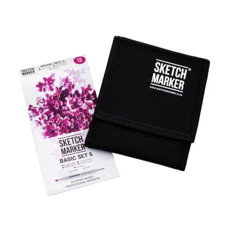 Набор маркеров SKETCHMARKER Basic 5 12 шт + сумка органайзер MPSM-12BAS5