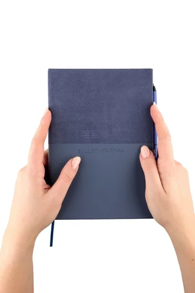 Блокнот для записей Стихия Bullet Journal 100 г/м2, 14 x 20 см, 80 л, жесткая обложка, сумеречный синий MPST04046