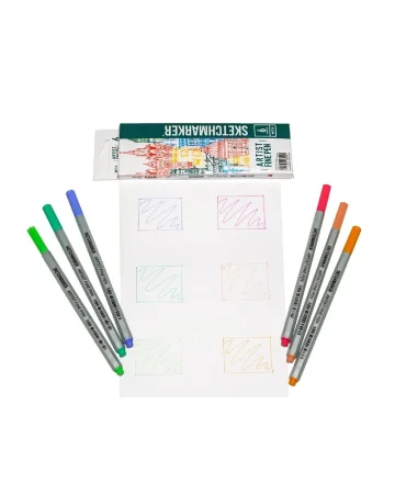 Набор капиллярных ручек SKETCHMARKER Artist fine pen Basic 4 6 цв MPAFP-6BAS4