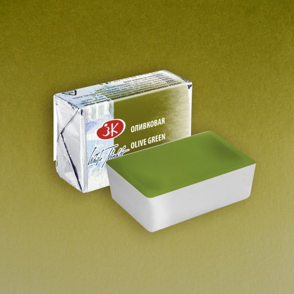 Акварель БЕЛЫЕ НОЧИ кювета 2.5 мл, 727 Оливковая NP-1911727