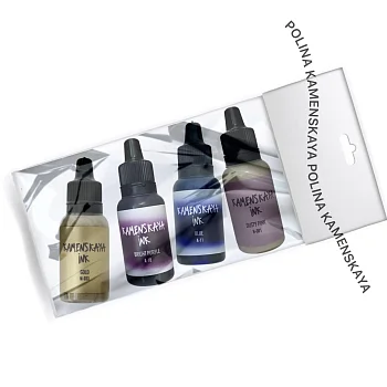 Сет спиртовых (алкогольных) чернил Kamenskaya Ink №8, 4 x 15 мл K-00-00000562