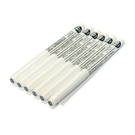 Набор ручек капиллярных (линеров) SKETCHMARKER 6 шт (0.05, 0.1, 0.2, 0.3, 0.5, 0.7 мм) черные MPSML-6SET