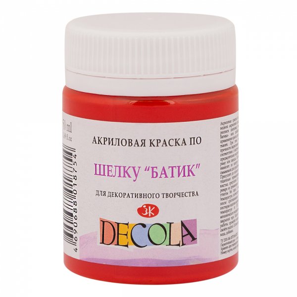 Краска акриловая по шелку "батик" DECOLA 50 мл, 373 Гераниевая NP-4428373