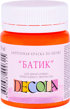 Краска акриловая по шелку "батик" DECOLA 50 мл, 315 Оранжевая NP-4428315