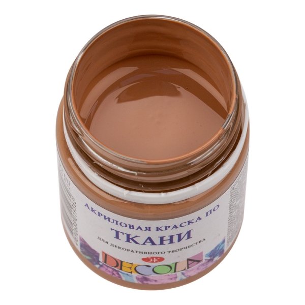 Краска акриловая по ткани DECOLA банка 50 мл, 434 Кофейная NP-4128434