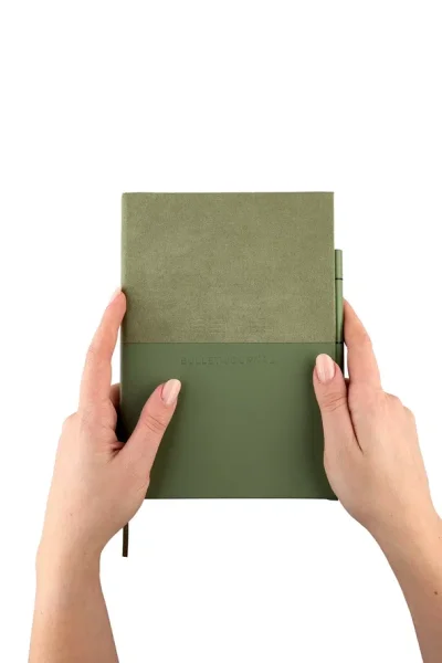 Блокнот для записей Стихия Bullet Journal 100 г/м2, 14 x 20 см, 80 л, жесткая обложка, оливковый MPST04045