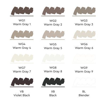 Набор маркеров SKETCHMARKER Warm Grey 12 шт + сумка-органайзер MPSM-12WMGR