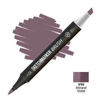 Маркер SKETCHMARKER Brush двухсторонний на спирт.основе V90 Фиолетовый минерал MPSMB-V90 Маркер SKETCHMARKER Brush двухсторонний на спирт.основе V90 Фиолетовый минерал MPSMB-V90