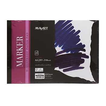 Альбом для рисования маркерами MayArt 75 г/м2 A4 297 x 210 мм 25 л, гладкая, склейка MA00372