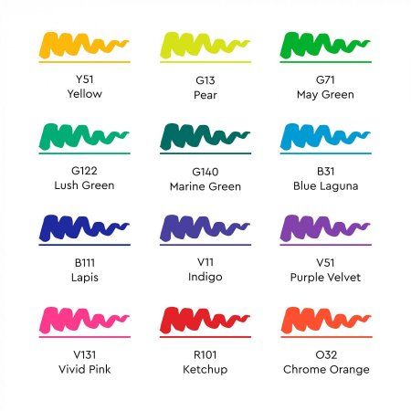 Набор маркеров SKETCHMARKER Brush Rich 12 шт MPSMB-12RICH