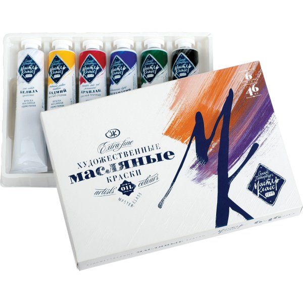 Набор масляных красок МАСТЕР-КЛАСС 6 шт х 46 мл, картон NP-1141083
