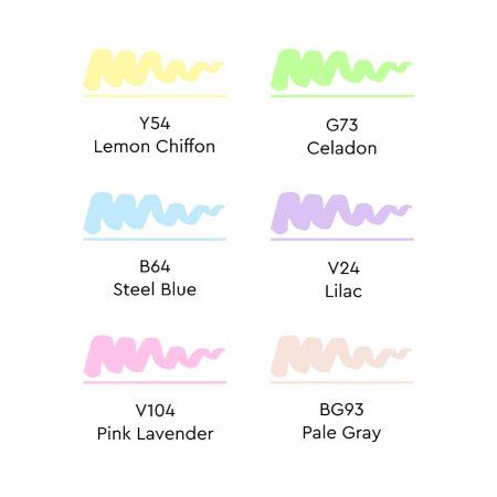 Набор маркеров SKETCHMARKER Brush Pastel 6 шт MPSMB-6PAST