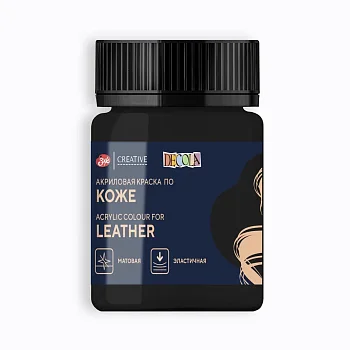 Краска акриловая по коже DECOLA банка 50 мл, 810 Черная NP-26128810