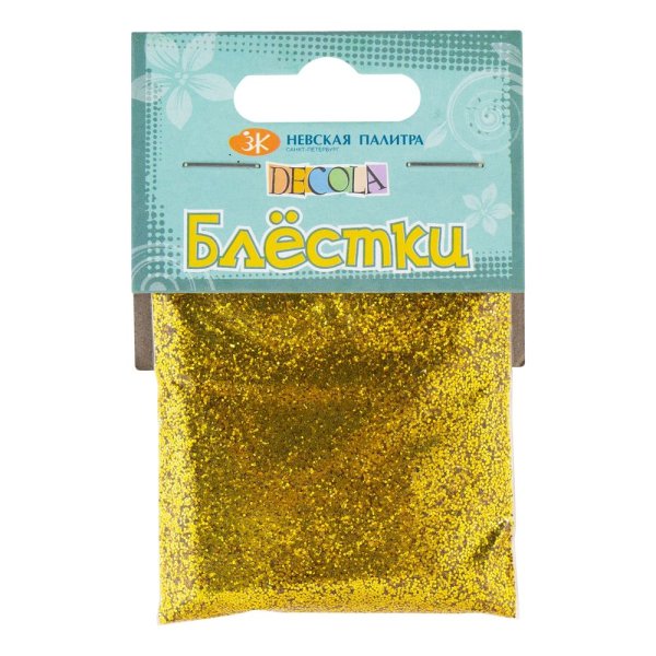 Блестки декоративные DECOLA размер 0.2 мм, 20 г, золото майя NP-W041-203-0,2