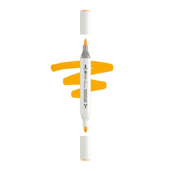 Маркер акриловый двусторонний СОНЕТ перо кисть/пуля 1 шт Y504 абрикосовый NP-273-Y504