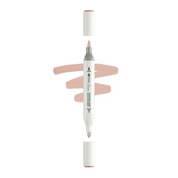 Маркер акриловый двусторонний СОНЕТ перо кисть/пуля 1 шт R322 розовый античный NP-273-R322