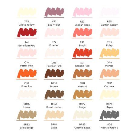 Набор маркеров SKETCHMARKER Hair&Skin Set 24 шт оттенки кожи + сумка органайзер MP24skin