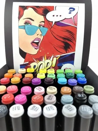 Набор маркеров SKETCHMARKER Brush Pop Art style 48 шт + пластиковый бокс MPSMB-48POPART