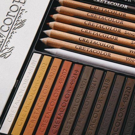 Набор для эскизов CRETACOLOR Creativo 27 предметов, мет.пенал CR40031