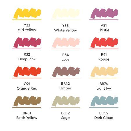 Набор маркеров SKETCHMARKER Basic 4 12 шт базовые оттенки + сумка органайзер MP12bas4