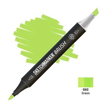Маркер SKETCHMARKER Brush двухсторонний на спирт.основе G62 Трава MPSMB-G62