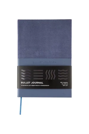 Блокнот для записей Стихия Bullet Journal 100 г/м2, 14 x 20 см, 80 л, жесткая обложка, сумеречный синий MPST04046