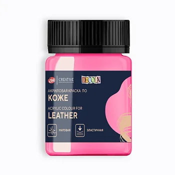 Краска акриловая по коже DECOLA банка 50 мл, 322 Розовая NP-26128322