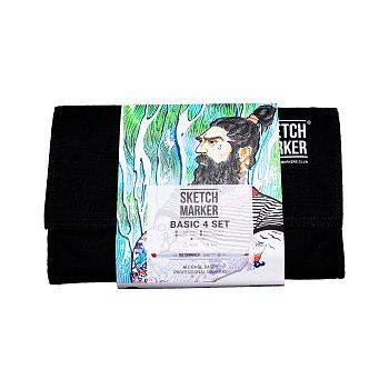 Набор маркеров SKETCHMARKER Basic 4 24 шт базовые оттенки + сумка органайзер MP24bas4